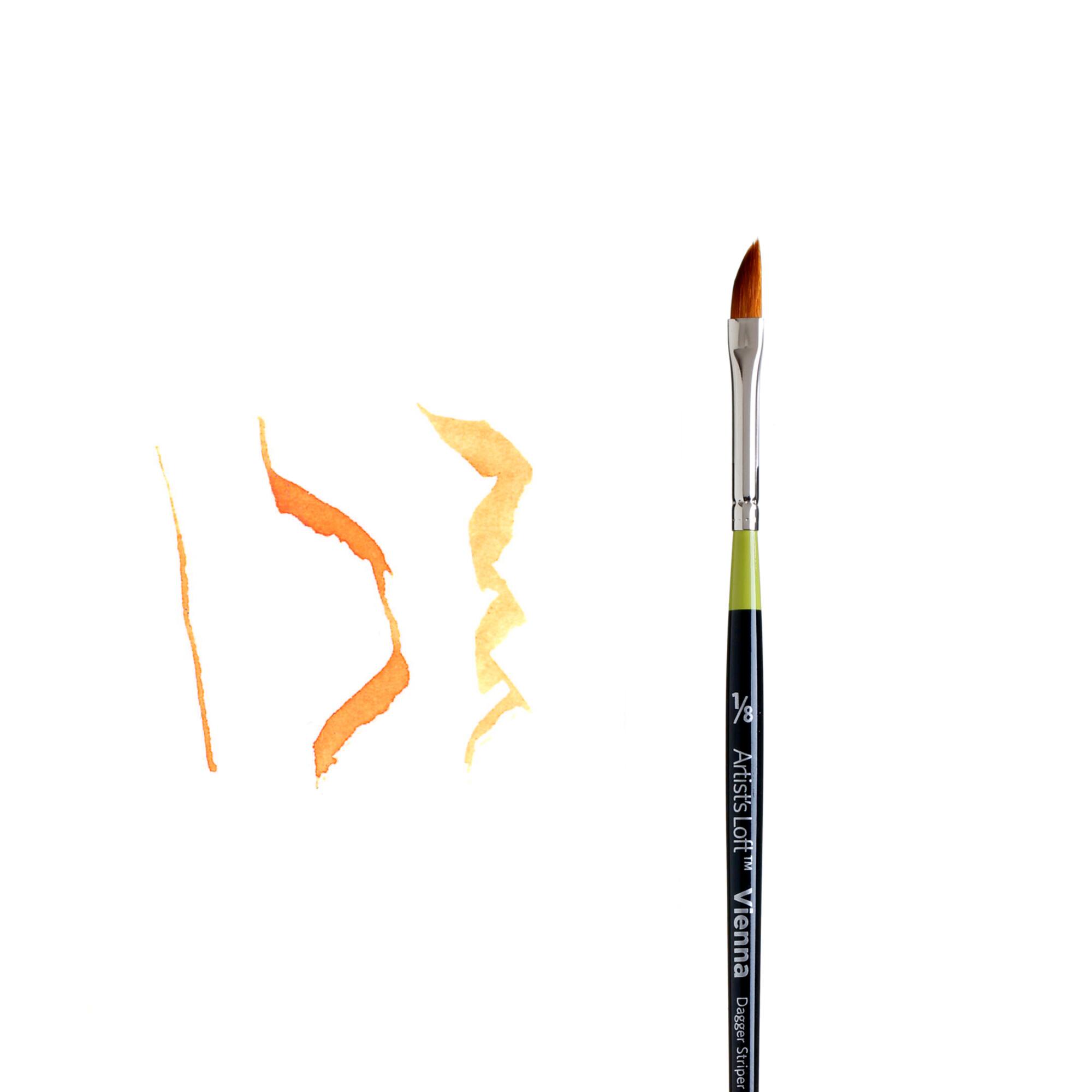 Golden Taklon Short Handle Dagger Striper Brush by Artist's Loft™ Vienna